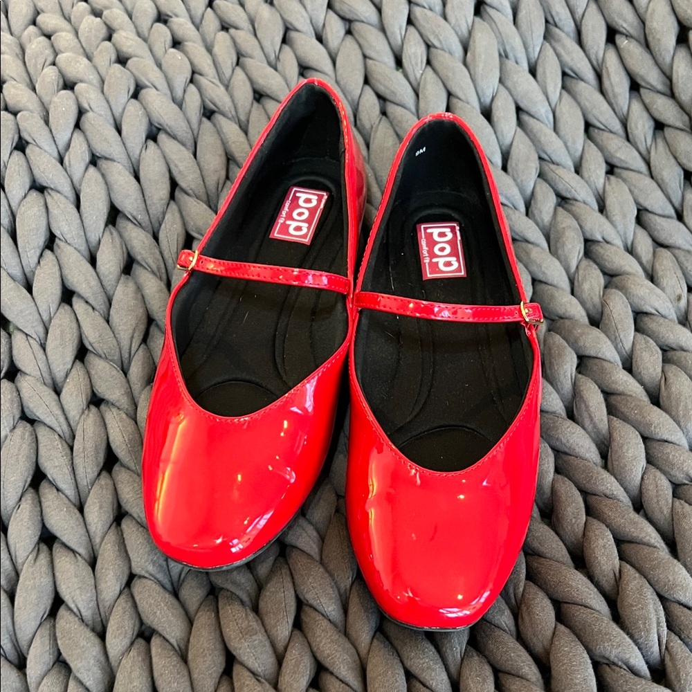 Pop Shiny Red Kids Dress Shoes
